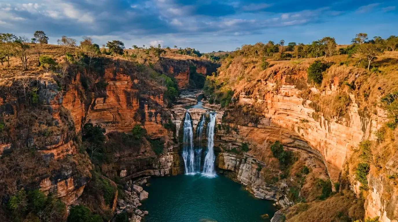 Tanggedu Waterfall canyon, East Sumba, Indonesia